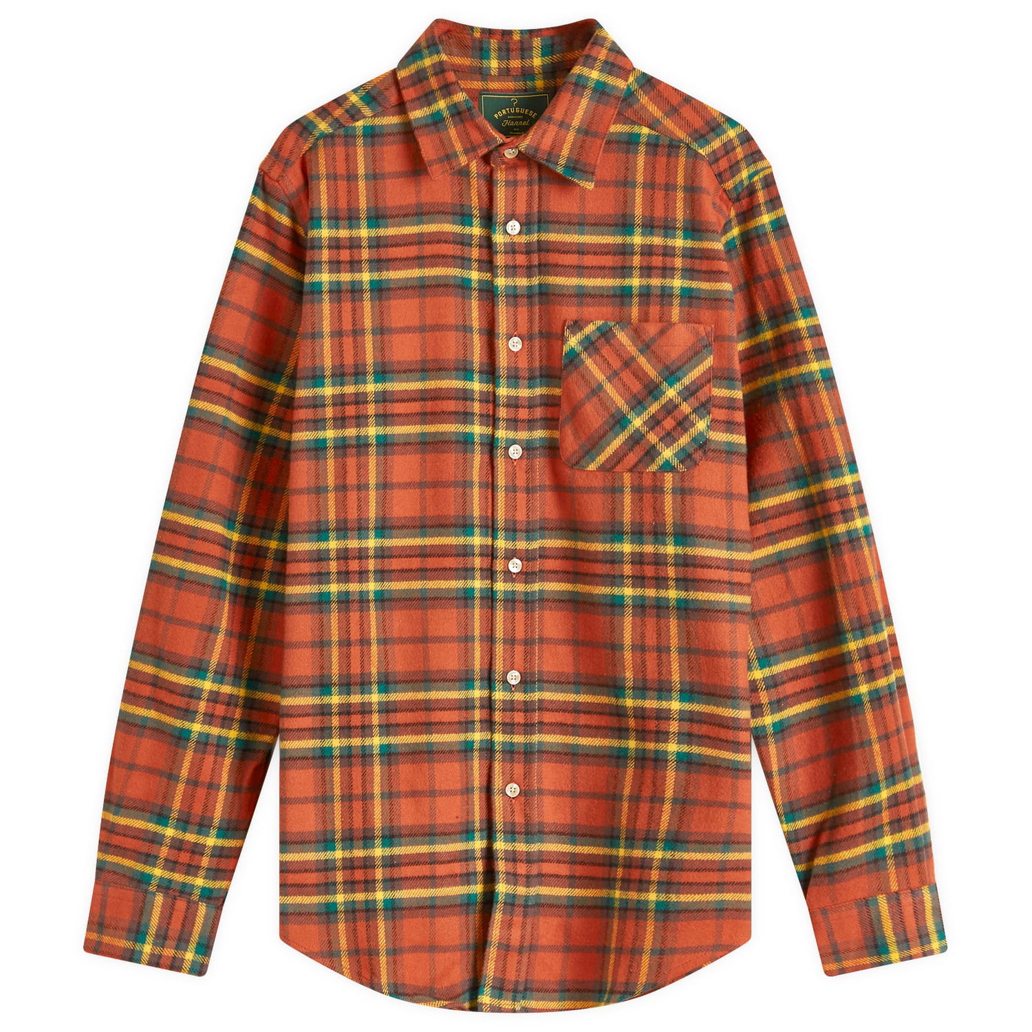 Риза Portuguese Flannel Flannel Farol Check Shirt Оранжево
 | PF-AW24033-BRK, 0