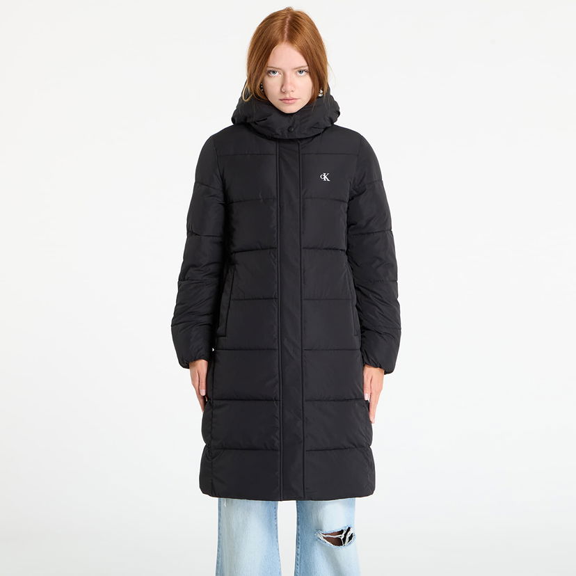 Пухо яке CALVIN KLEIN Calvin Klein Jeans Monologo Long Puffer Jacket Черно | LV047D512G UB1