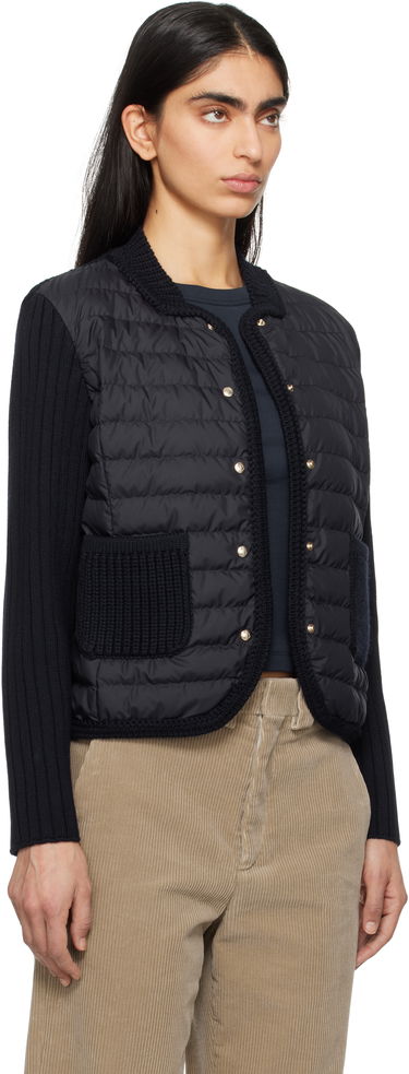 Пуловер Moncler Moncler Padded Wool Down Cardigan Черно | K10939B00013, 1