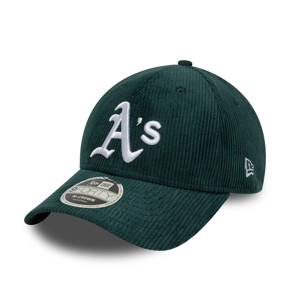 Шапка с козирка New Era Oakland Athletics Corduroy 9FORTY M-CROWN Adjustable Baseball Cap Зелено | 60691061, 0