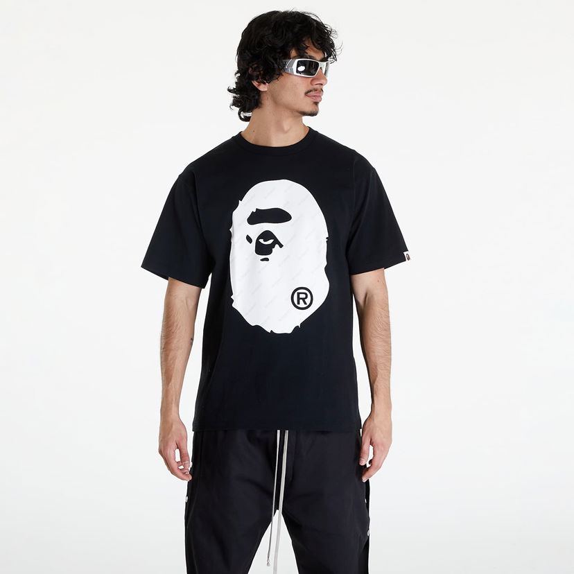 Тениска BAPE A BATHING APE Bape Hexagram Big Ape Head Tee Black Черно | 001TEK301034M BLK