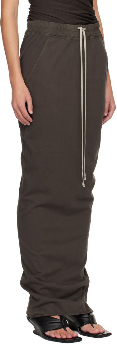 Пола Rick Owens Concordians Pull On Pillar Maxi Skirt Кафяво | DS02E7332 RIG, 4