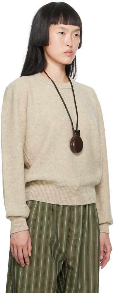 Пуловер LEMAIRE Tilted Sweater Бежово | TO1087 LK085, 1