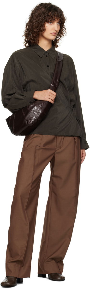 Риза LEMAIRE Lemaire Straight Collar Twisted Shirt Кафяво | SH1141 LF1308, 3