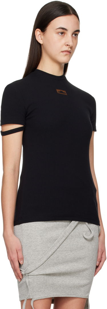 Тениска Ottolinger Ottolinger Rib Knit T-Shirt Черно | 10410090401, 1