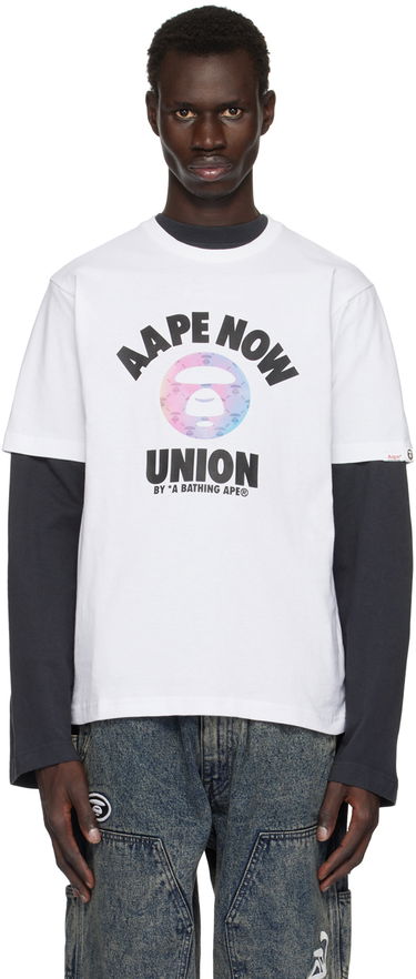 Тениска AAPE by A Bathing Ape AAPE By A Bathing Ape 'Union' T-Shirt Бяло | AAPTEM1561XXNWHX, 0