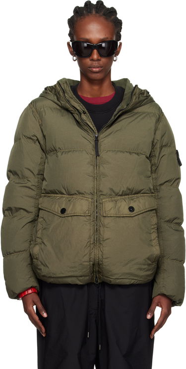 Пухо яке Stone Island Stone Island Crinkle Reps Recycled Nylon Down Jacket Зелено | K2S15 4100011 S0A23, 0