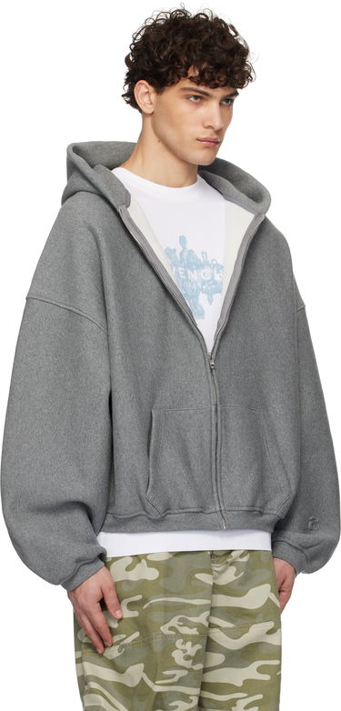 Суитчър Alexander Wang Dense Fleece Star Zip-Up Hoodie Сиво | 6CC2242051, 1