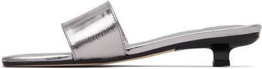 Аксесоари BY FAR BY FAR Ceni Eel Embossed Metallic Leather Heeled Sandals Металик | MWFHO014CL035ME032PL, 2