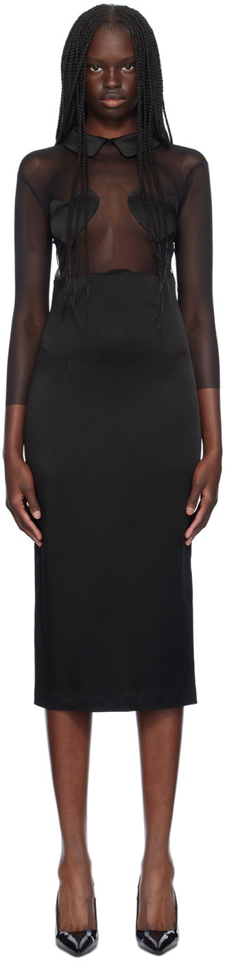 Pокля Blumarine Heart Detail Midi Dress Черно | A444A212A, 0