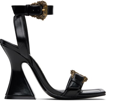 Кецове и обувки Versace Baroque Buckle Kristen Heeled Sandals Черно | E79VA3S36_EZSC35, 0