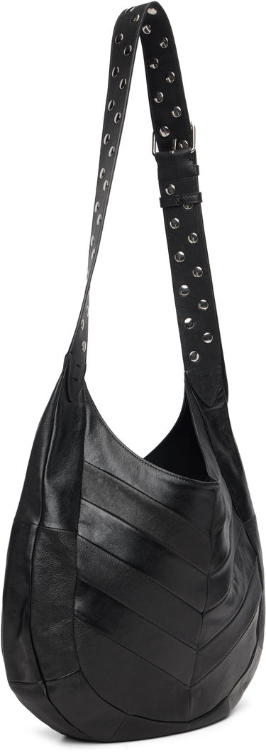 Чанта през рамо Valentino Garavani Boho Nappa Leather VLogo Studded Hobo Bag Черно | 7W0B0S29GHA, 2