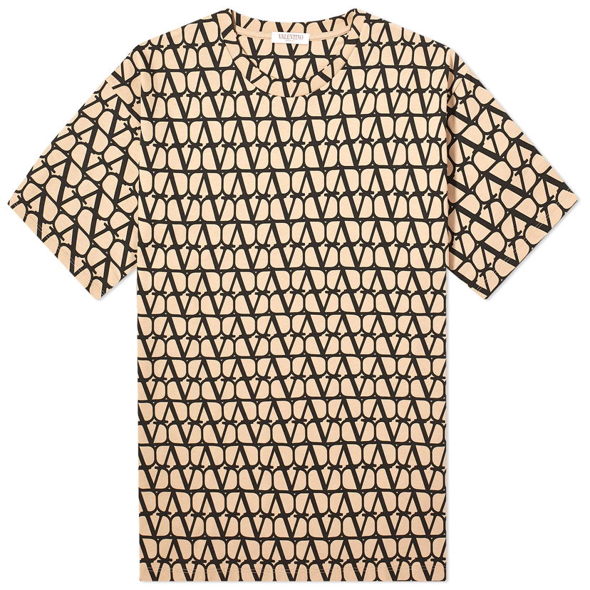 Тениска Valentino Men's Icon Oversized Tee Beige Бежово | 4V3MG14Y9KC-MYL