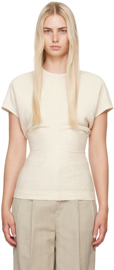 Тениска TOTEME Women's Slouch Waist Blouse Бяло | 243-WRT0331-FB0199, 0