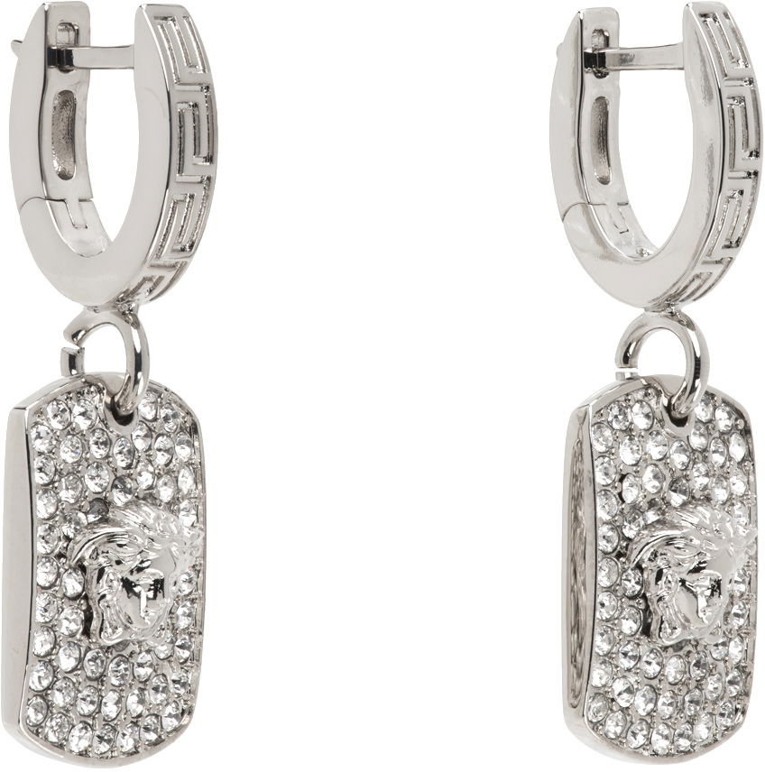 Обеци Versace Medusa Hoop Earrings "Silver" Металик | 1014087_1A00621_4JEE0, 1