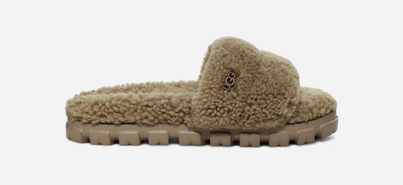 Облекло UGG ® Cozetta Curly Slipper for Women in Gray, Size 5 Бежово | 1130838-ALP