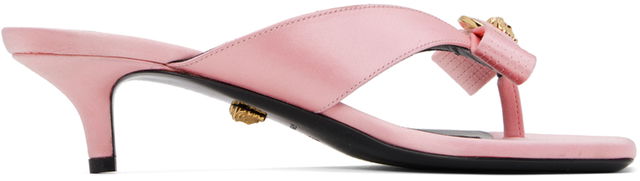 Versace Gianni Ribbon Low Satin Mules