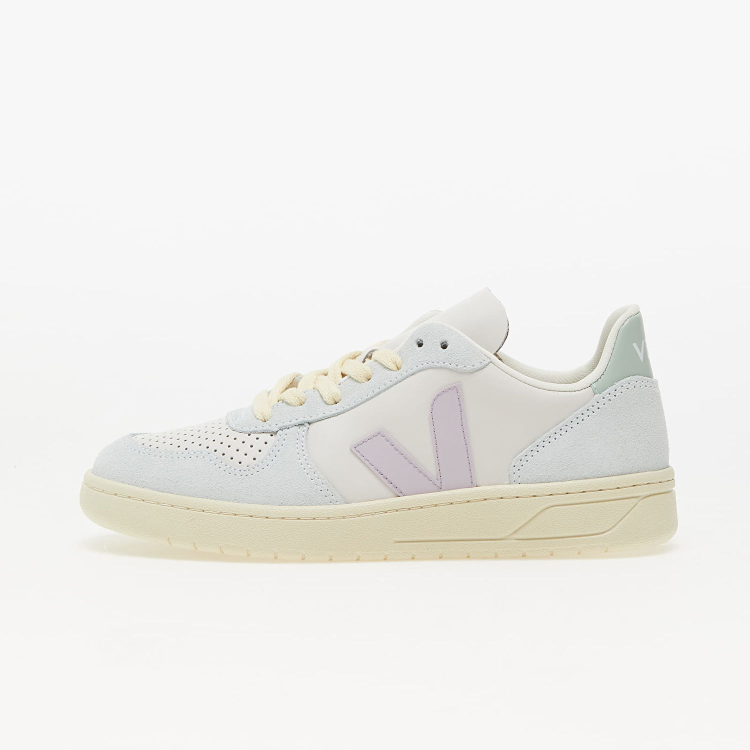 Кецове и обувки Veja V-10 Leather "Blue" Бяло | VX0203475A, 0