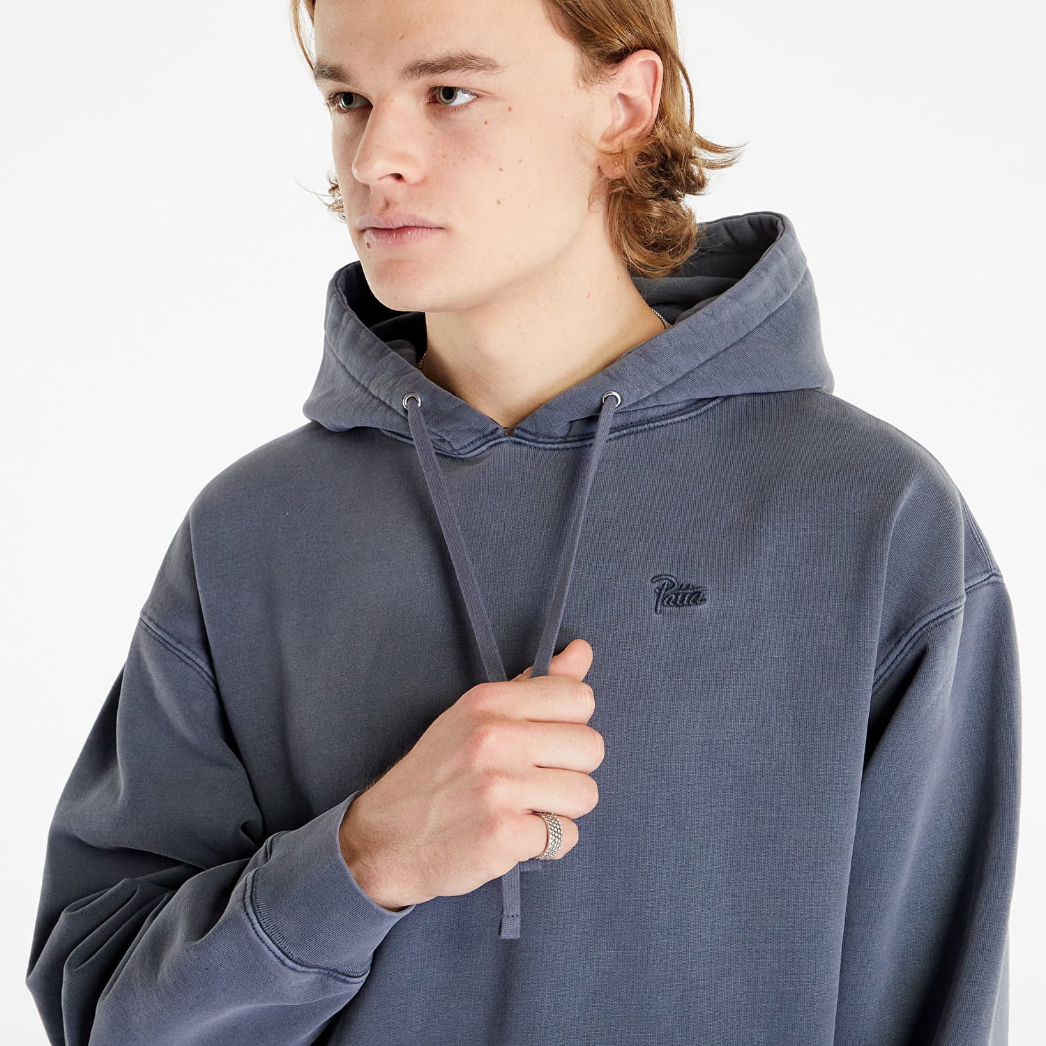 Суитчър Patta Basic Washed Boxy Hoodie Сиво | POC-BC-WSH-BHS-001, 0