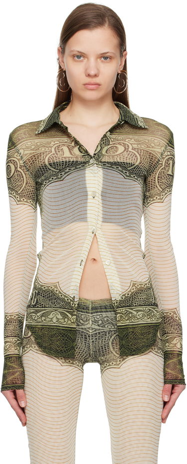 Риза Jean Paul Gaultier Gaultier 'The Cartouche' Print Shirt Зелено | 24/25-U-CH044-T515-400300156, 0