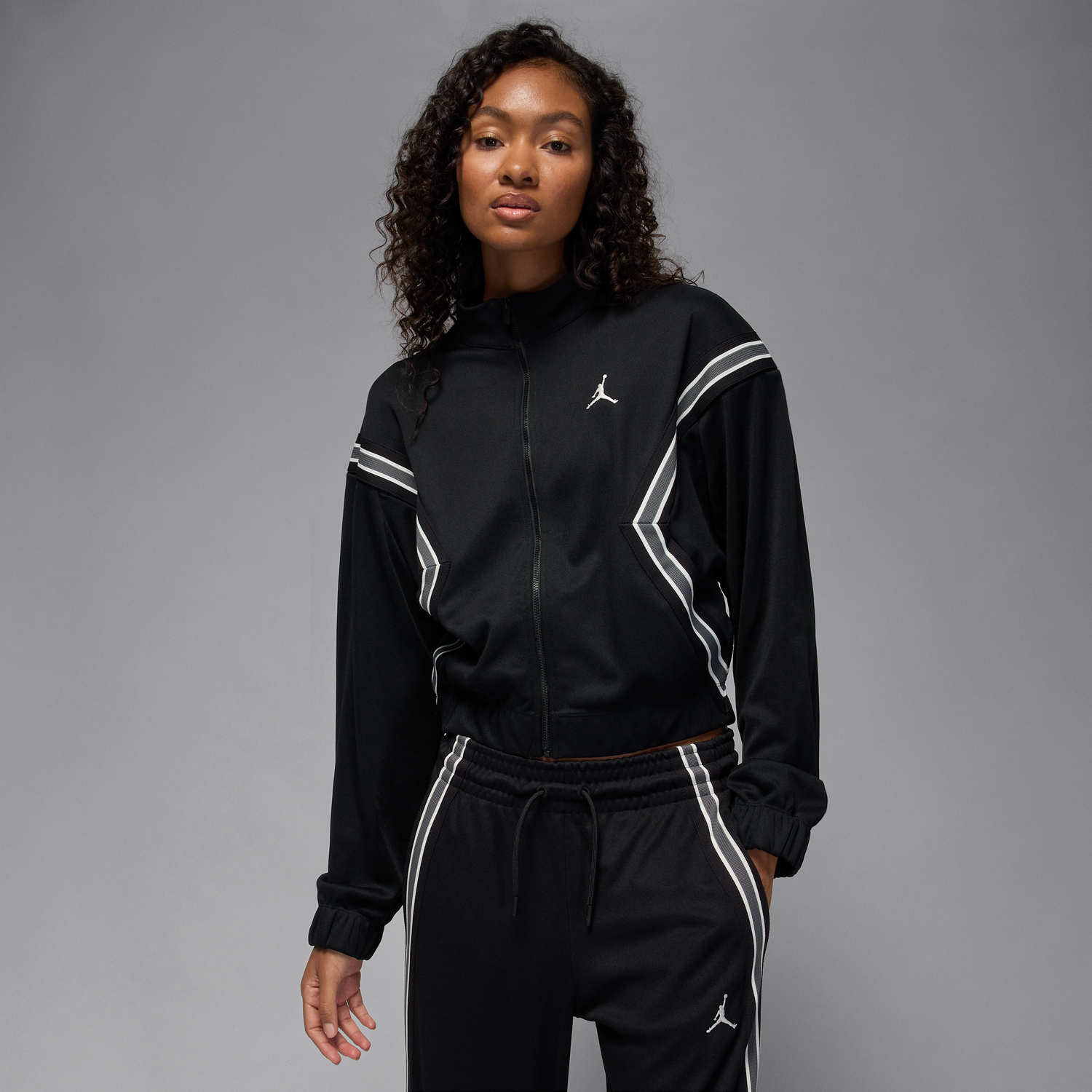 Комплект Jordan Brooklyn Full-Zip Tracksuit Jacket Polyester/Elastane Черно | HQ9215-010, 0