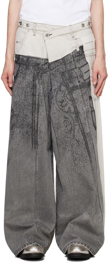 Дънки Feng Chen Wang Feng Chen Wang Paneled Jeans Сиво | FUF18TR07, 0