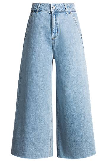 Wide-Leg Cropped Jeans