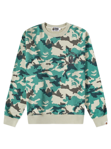 Суитчър BAPE Woodland Camo Loose Fit Crew Sweat Olive Drab Зелено | 001SWJ301011M-OD