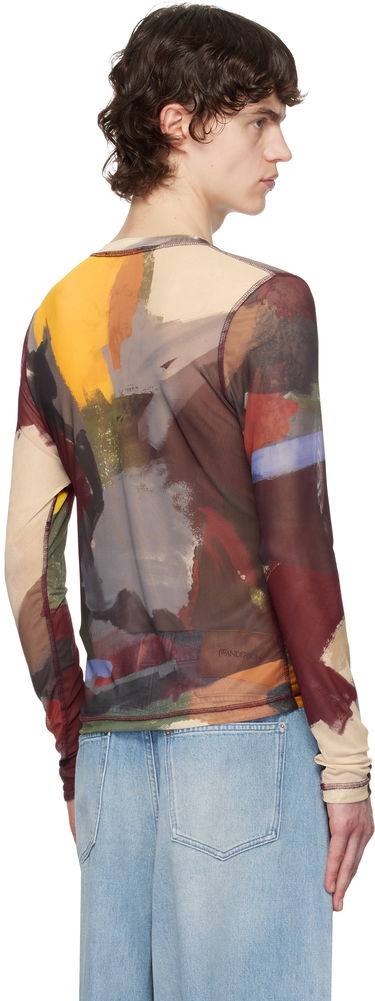 Тениска JW Anderson JW Anderson Abstract Print Mesh T-Shirt Многоцветен | JO0234-PG1723, 2