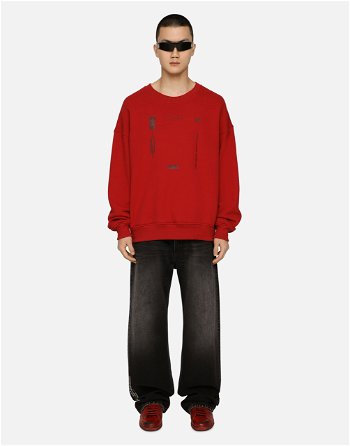 Dolce & Gabbana Jersey Sweatshirt With Dg Vib3 Print And Logo G9AQVTG7K3CR2244