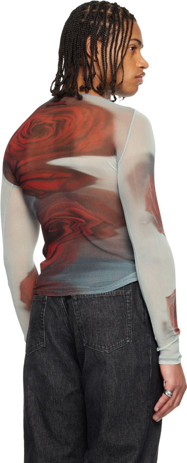 Тениска Jean Paul Gaultier The Blurry Roses Long-Sleeve Mesh Boat-Neck T-shirt Многоцветен | 25/04-W-TO352-M011P-010230, 2