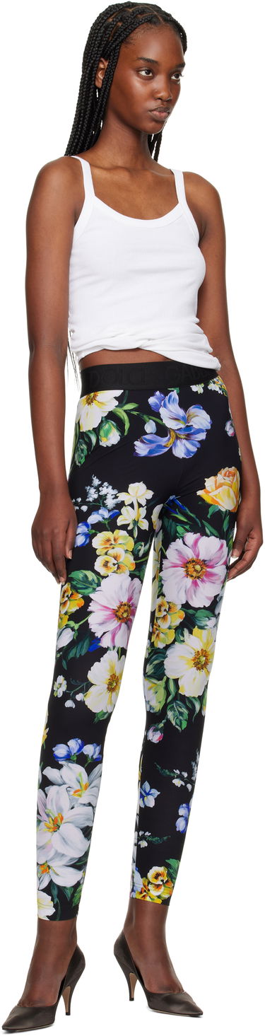 Клинове Dolce & Gabbana Dolce&Gabbana Floral Print Leggings Черно | FTB5TT FSG8L, 3