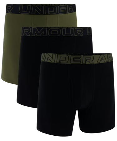 Боксерки Under Armour Under Armour Solid 6in 3-Pack Boxer Shorts Зелено | 1383889-005, 0