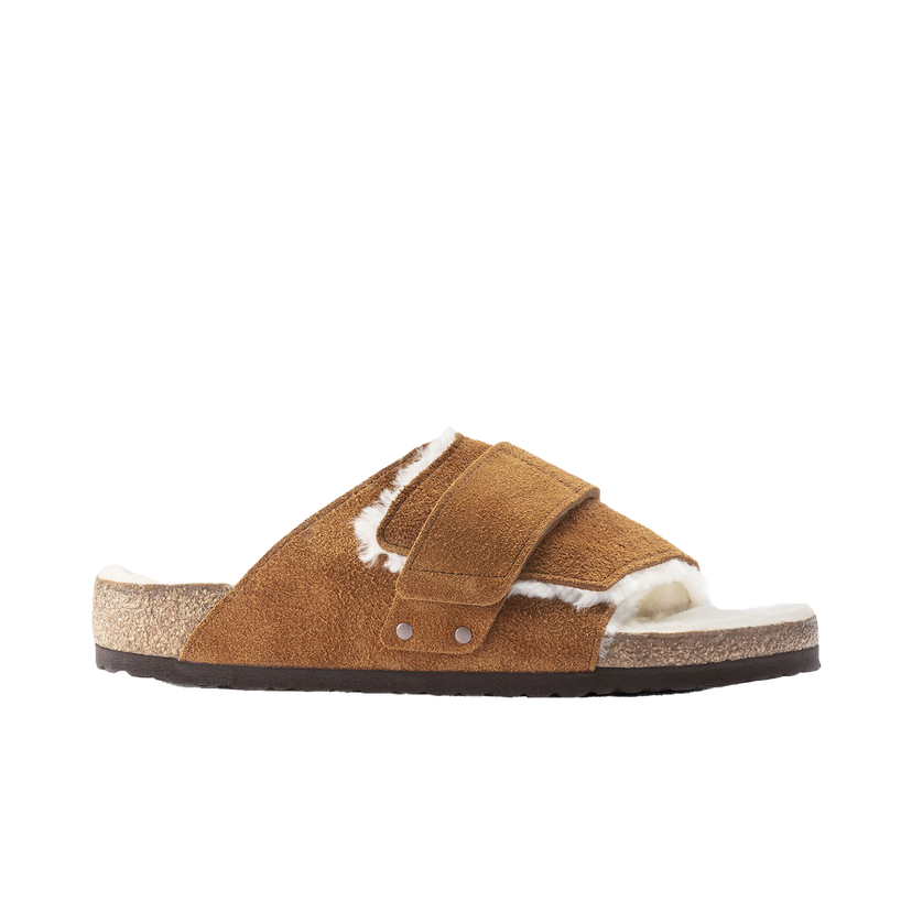 Кецове и обувки Birkenstock Kyoto Shearling Suede Mink Кафяво | 1023202/1023228
