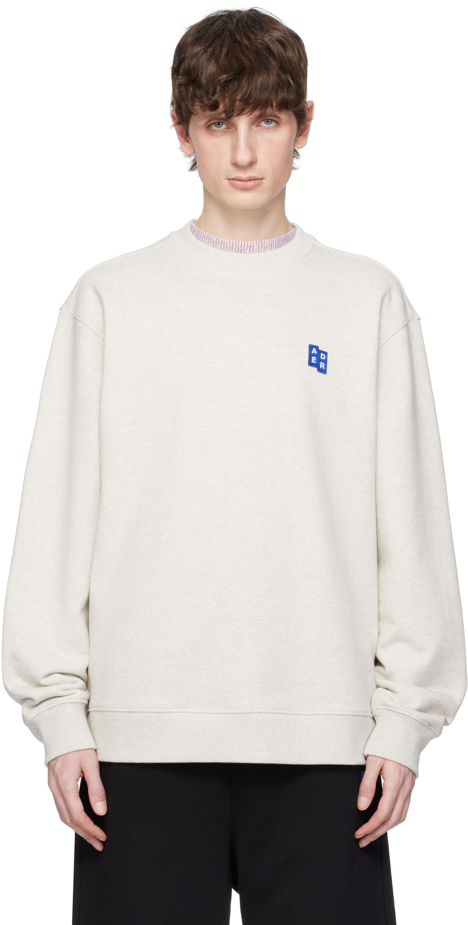 Пуловер ADER ERROR ADER error Sig; TRS Tag 01 Sweatshirt Бежово | BO42FYSW0101OT, 0