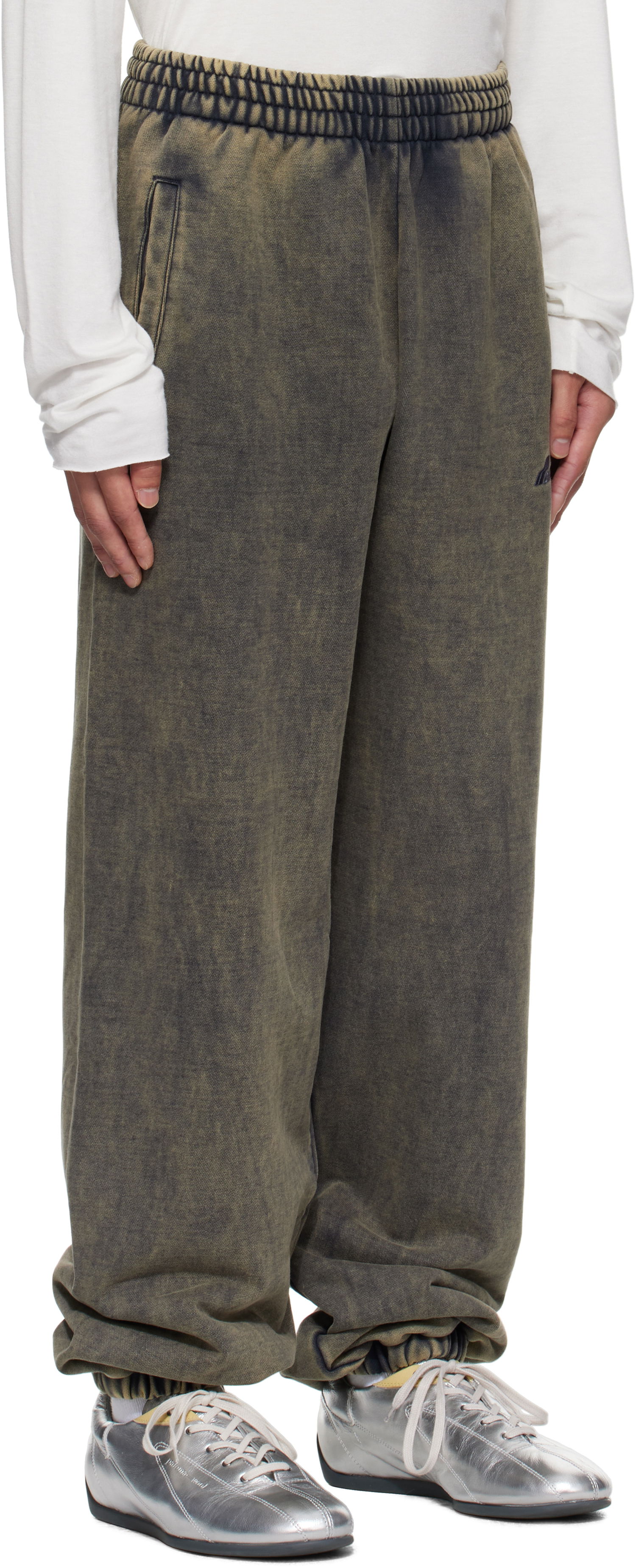 Спортни панталони We11done We11done Teddy ID Jogger Sweatpants Зелено | WD-TA2-25-708-U-CH, 1
