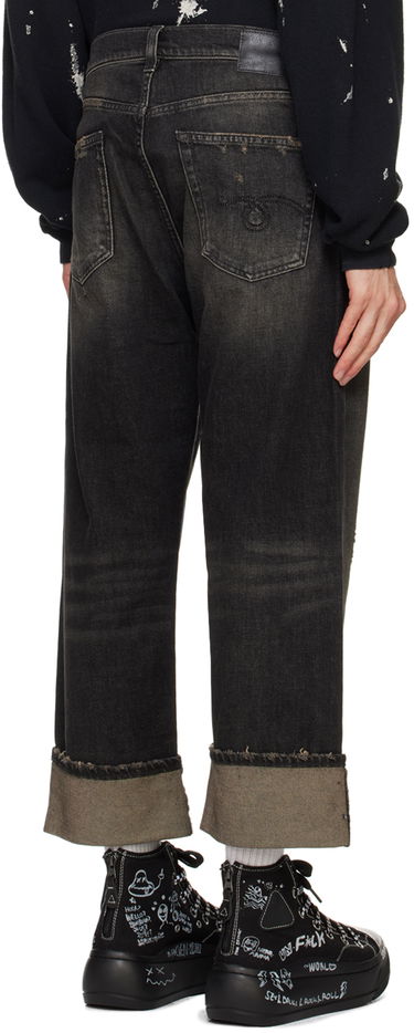 Дънки R13 R13 Cuffed X-Boyfriend Jeans Черно | R13MD111-D152C, 2