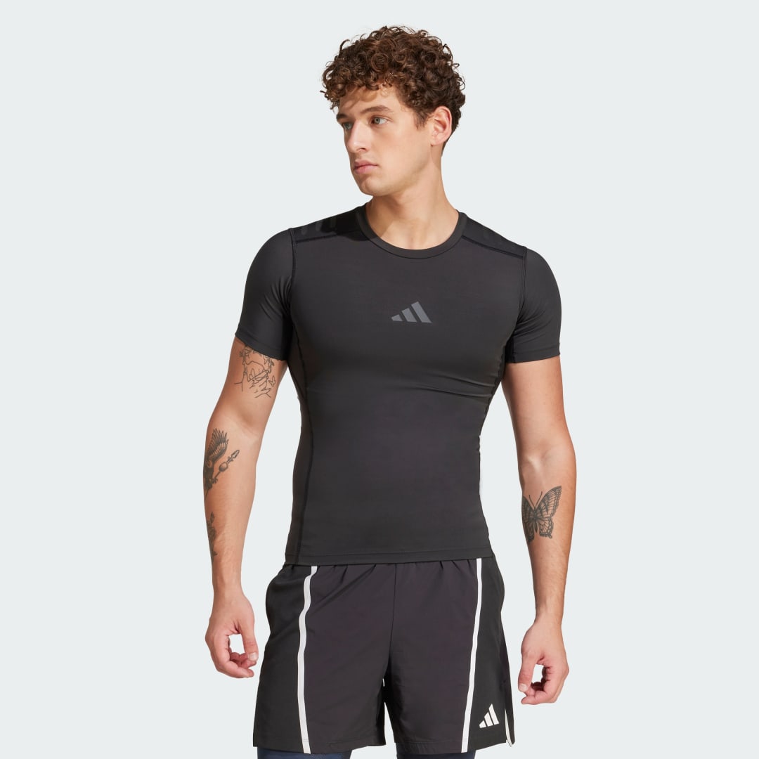 Тениска adidas Performance Techfit Control Training T-Shirt Черно | JI5696, 0
