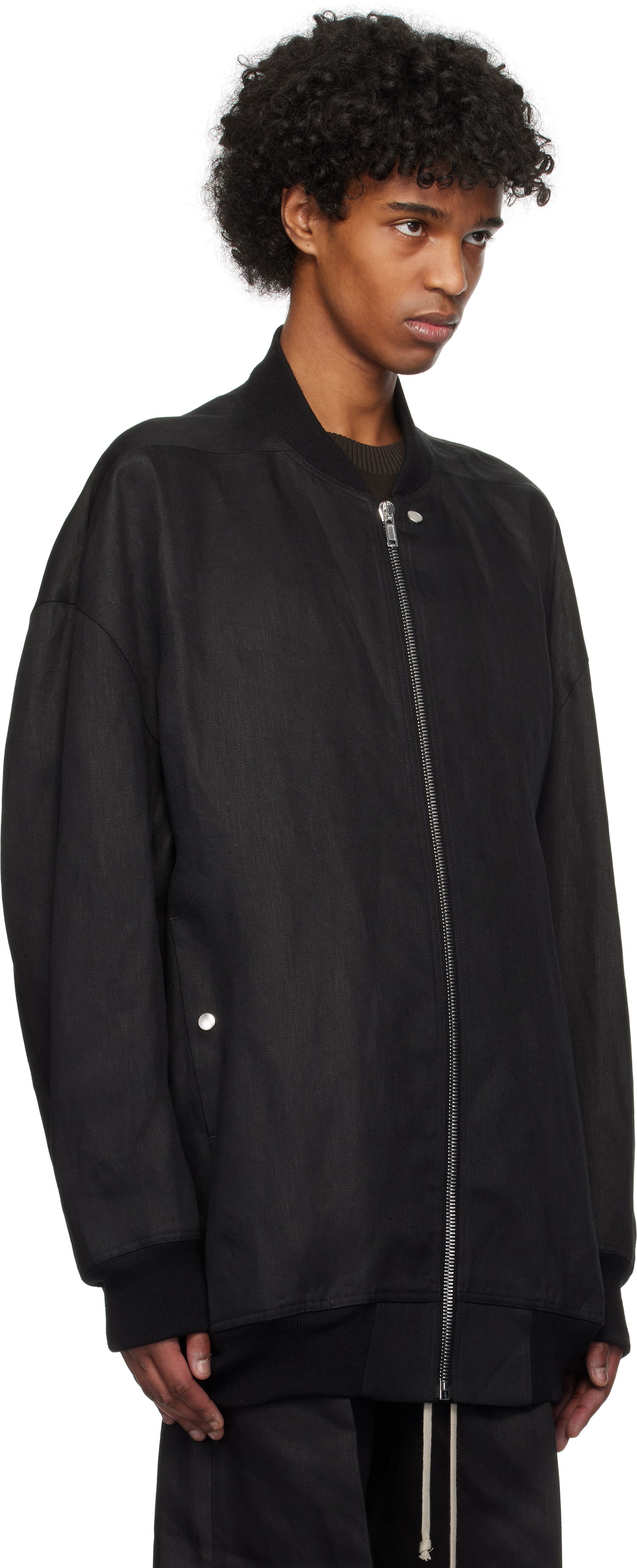 Яке бомбър Rick Owens Rick Owens Hollywood Jumbo Flight Bomber Jacket Черно | RU01E5793 TWL, 1
