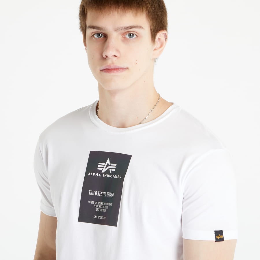 Тениска Alpha Industries Rainbow Reflective Label T-shirt Бяло | 126501RR-09, 1
