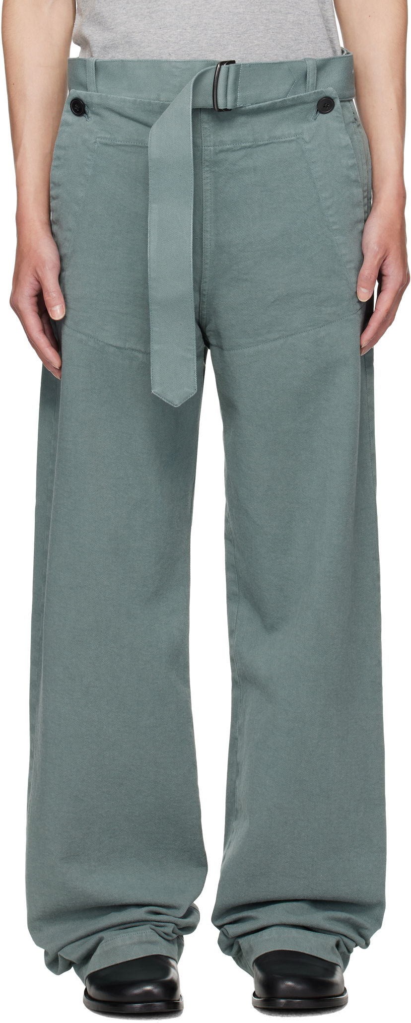 Панталони Dries Van Noten Dries Van Noten Sailor Trousers Зелено | 252-020985-2043