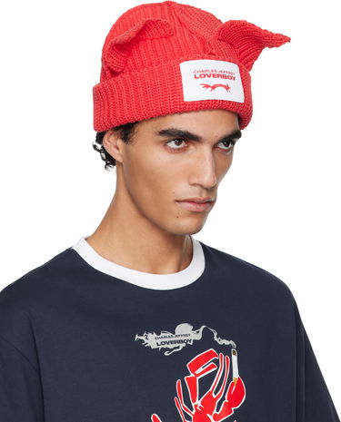 Шапка Charles Jeffrey Loverboy Charles Jeffrey LOVERBOY Chunky Ears Beanie Червено | 052130124, 1