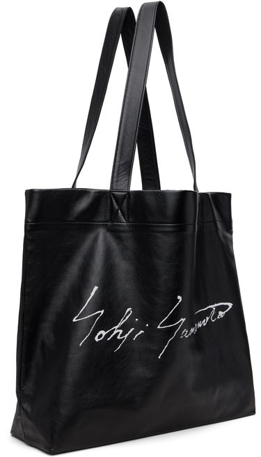 Голяма пазарска чанта Yohji Yamamoto Yohji Yamamoto Signature L Tote Черно | DM-I05-791, 1