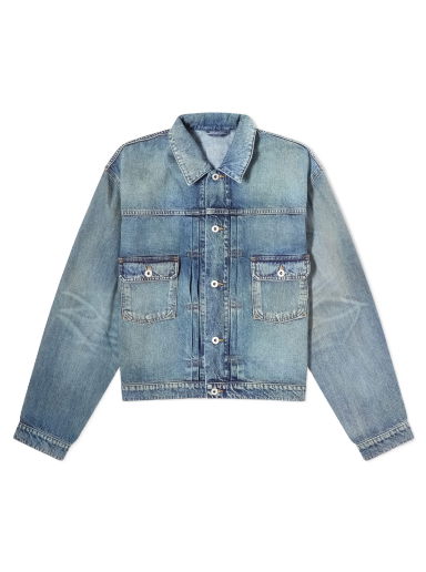 Stone Bleach Trucker Jacket Stone Dirty Blue Denim