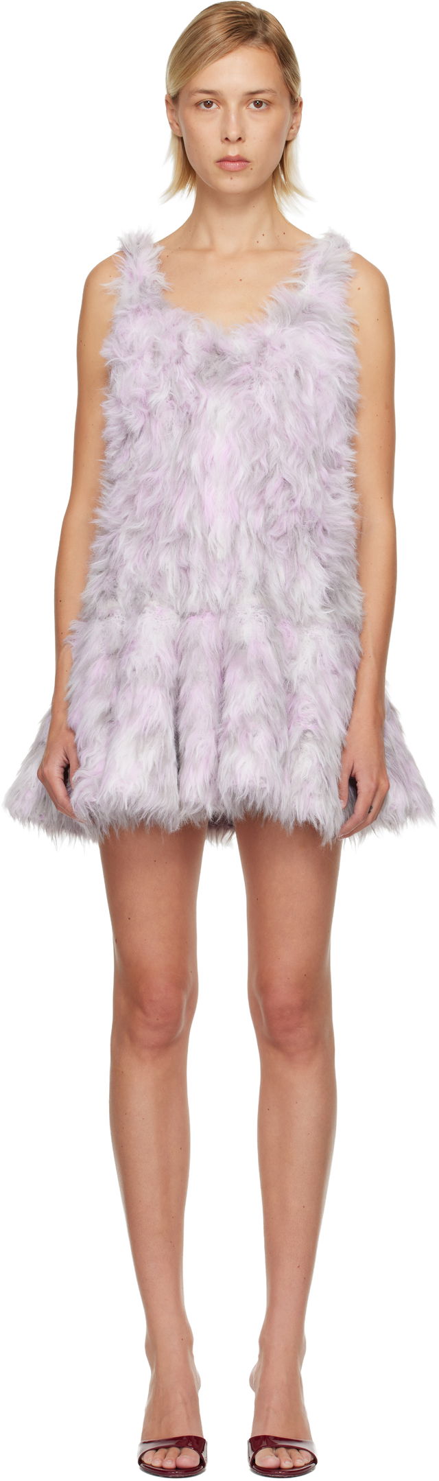 M-Astrid Faux-Fur Minidress