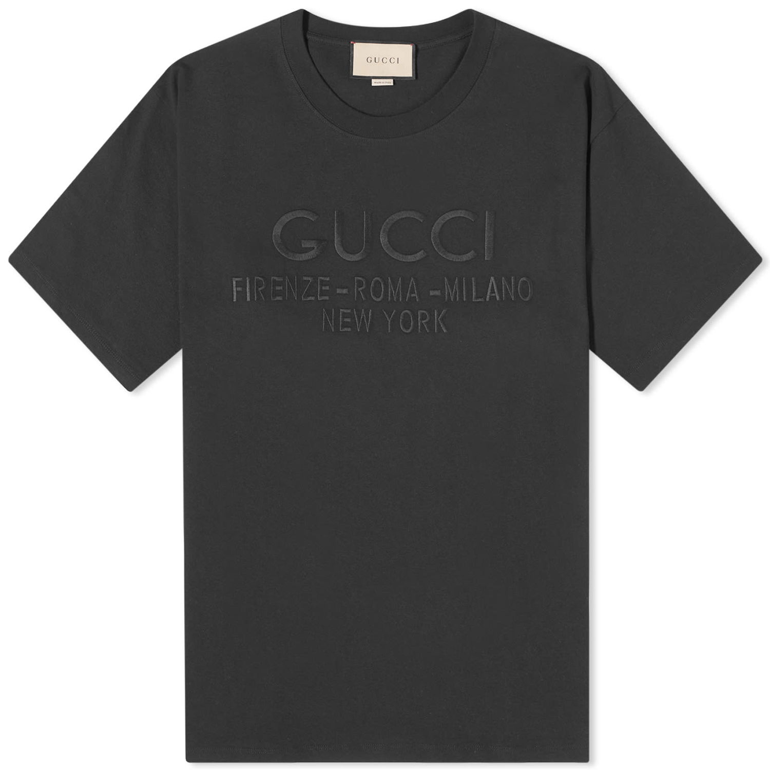 Тениска Gucci Tonal Logo T-Shirt Черно | 616036-XJFZA-1000, 0