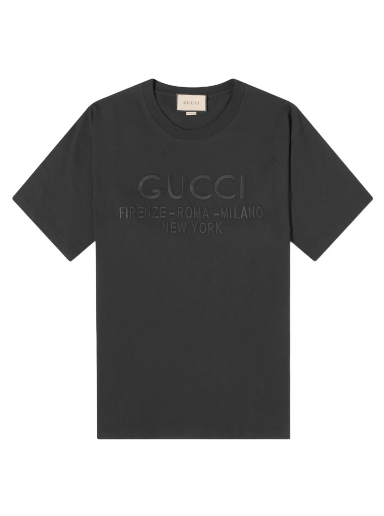 Тениска Gucci Tonal Logo T-Shirt Черно | 616036-XJFZA-1000