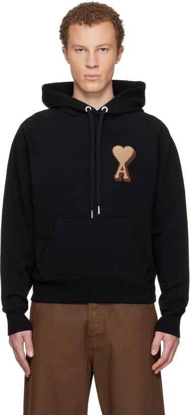 Суитчър AMI Ami De Coeur Cotton Hoodie Черно | H25USW770.747, 0