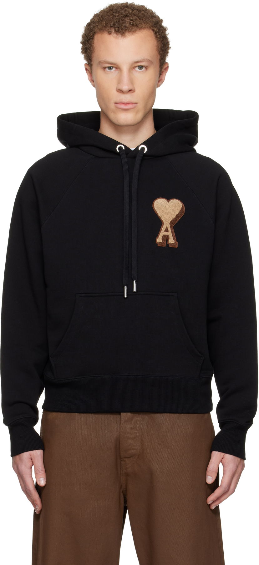 Суитчър AMI Ami De Coeur Cotton Hoodie Черно | H25USW770.747