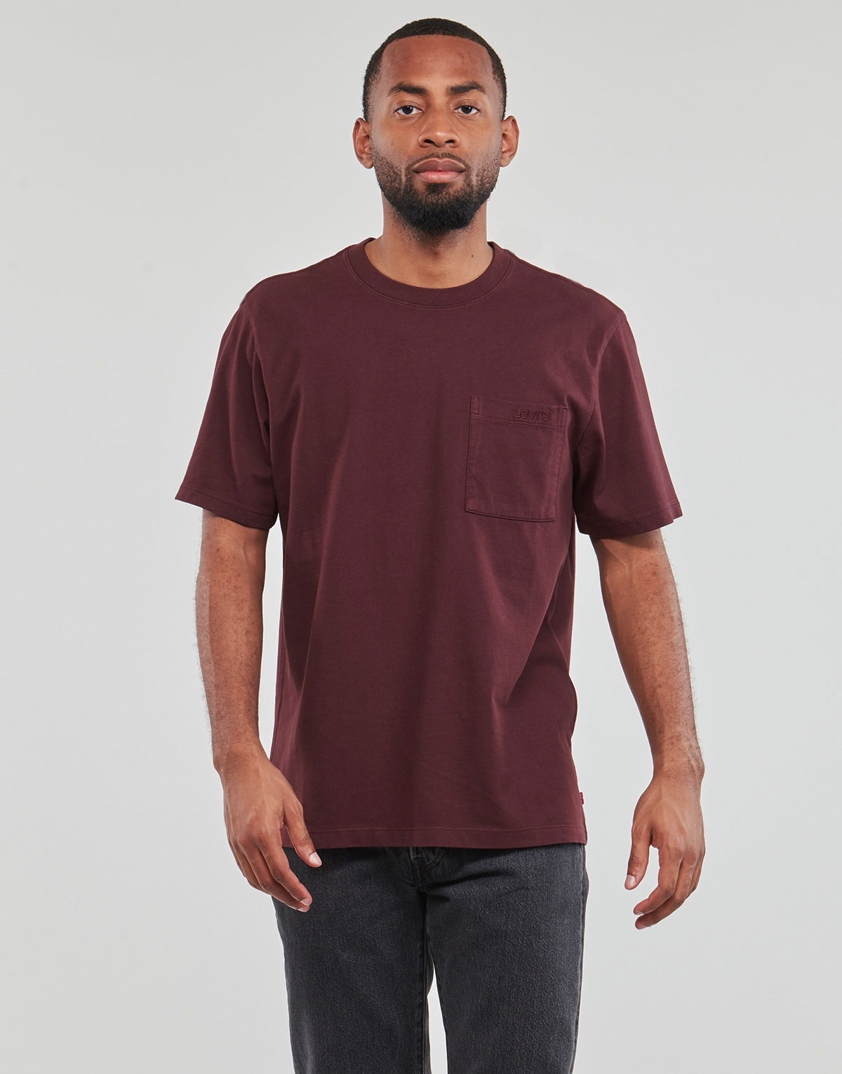 Тениска Levi's SS POCKET TEE RLX Бургунди | A3697-0020, 1